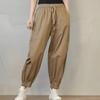 Plus Size Women's Spring and Autumn Cotton and Linen Pants Casual Women's Harem Pants