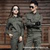Men's Summer Workwear Set: Anti-Scald, Wear-Resistant Long & Short Sleeve Clothing for Welders and Construction Workers.