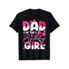 Men'S & Women'S Dad of The Birthday Girl Cat Lover T-Shirt - Vintage Family Matching Graphic Tee with Paw Prints & Hearts