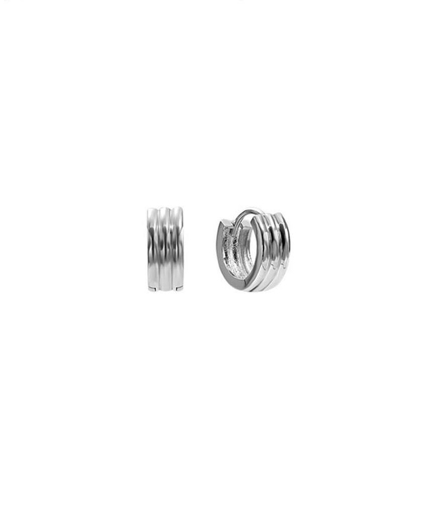 Verte [925 Silver] Deux.Silver.183 / Fort Earring (Silver)