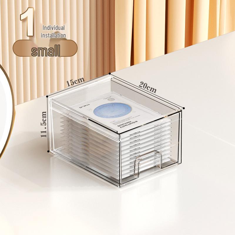 High-End Cosmetic Storage Box: Transparent Drawer for Skincare, Lipstick, and Brushes.