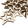 100 Pieces Wooden Hollow Star Decoration Wooden Discs Embellishments Craft Making DIY for Wedding