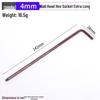 Antique Bronze Red Extra Long L-shaped Ball Head S2 Hex Wrench Hardened Hex Key