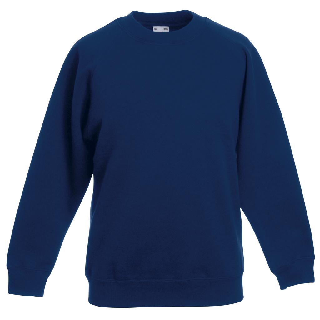 FRUIT OF THE LOOM Childrens Unisex Raglan Sleeve Sweatshirt