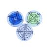 1 PCS White Green Color Plastic Bullseye Bubble Level Round Level Bubble Accessories for Measuring Instrument