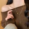 Ambiance hivernale, collier en œil de tigre Maillard, chaîne de pull longue à empiler automne et hiver, accessoires atmosphériques haut de gamme