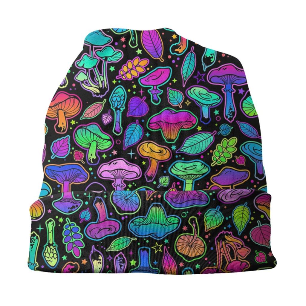 Psychedelic Magic Mushrooms Klobúk Klobúk Pletený klobúk Unisex Dámske Cool Unisex Zimné Teplé Čiapky Skullies Čiapky