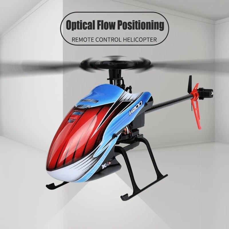 XK K200 RC Helicopter 4CH 2.4G Remote Control Plane Optical Flow Positioning Air Pressure Fixed Height Airplane Toys