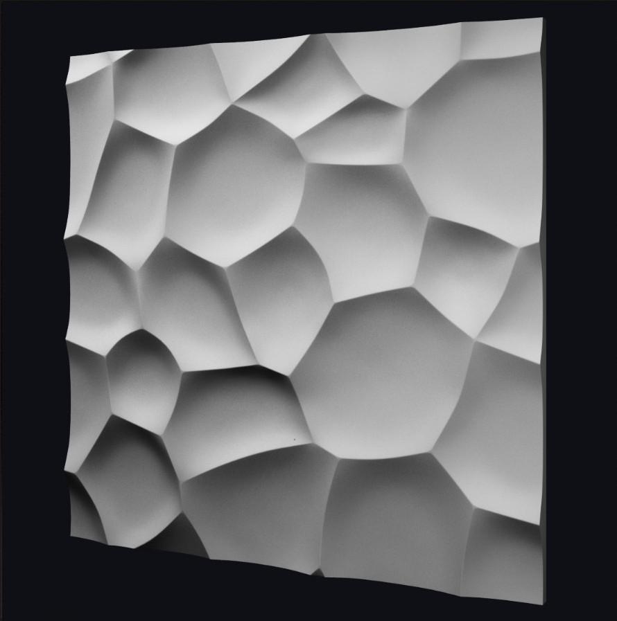 Plastová forma pro výrobu 3D panelu „Marshmalloy“(3D forma na dekorativní stěnové panely na sádru a beton) Nástěnná dekorace.