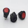 10Pcs Kcd11 Diameter Small Round Boat Rocker Switches Black Mini Round Black White Red 2 Pin On-Off Rocker Switch