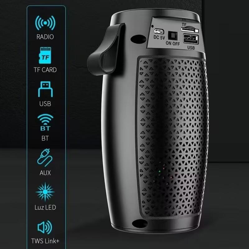 LED High Power Wireless Bluetooth Speakers FM Radio Wireless Bass Subwoofer Music Player Colorful Luminous Waterproof Speakers