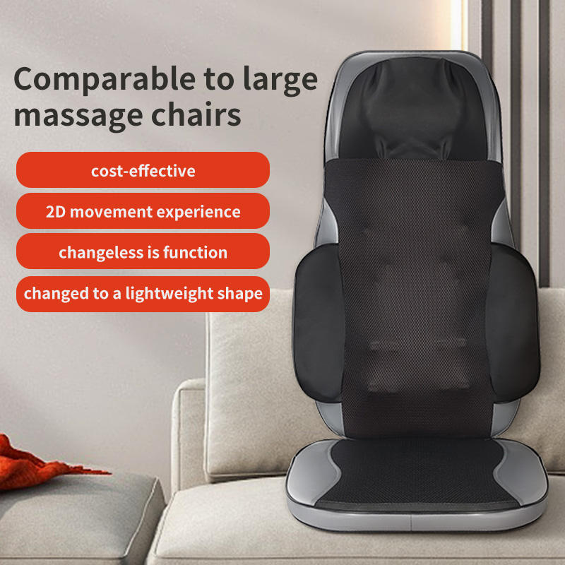 Foldable Back Massage Chair Full Body Neck Shoulder Lumbar Cushion Massager with Remote Control
