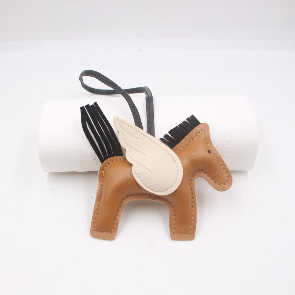Hot Classic Wing Pony Bag Pendant Decorative Accessories Car Keychain Pendant High-quality Leather Production