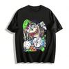 Funny Graffiti Print Trendy T-Shirt Unisex Loose Casual Top Pure Cotton T-shirt