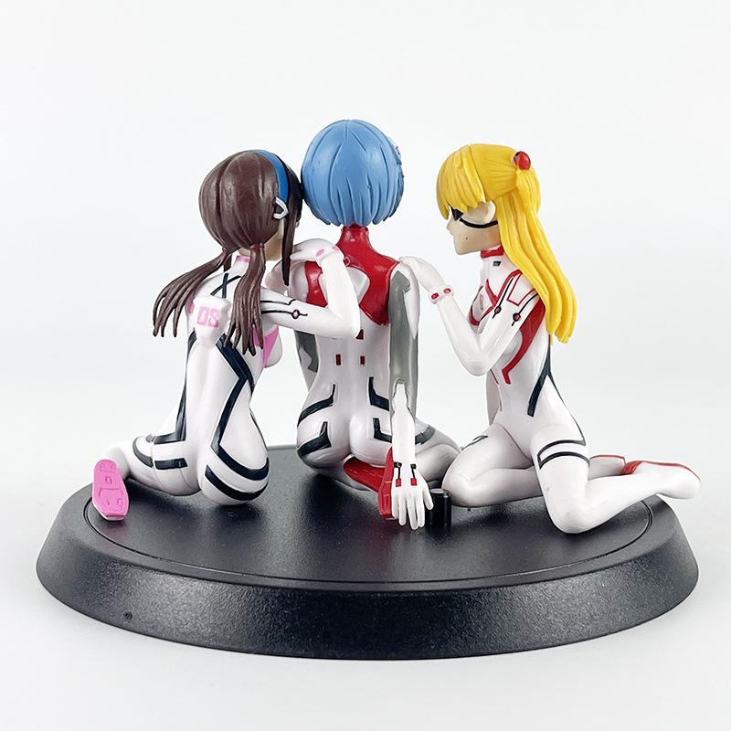 EVA Asuka Rei Mari Figuren Set 3 Stück Neon Genesis Evangelion Anime PVC Actionfiguren Spielzeug für Fans Geschenk Heim Schreibtisch Dekoration