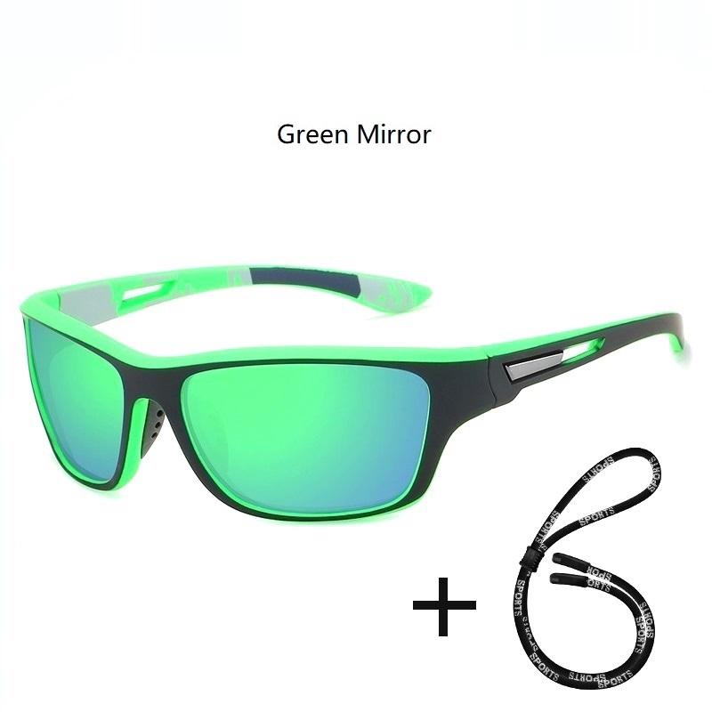 Fashion Sports Sunglasses With Chain UV400 Protection Unisex Retro Designer Eyewear For Cycling Climbing Fishing