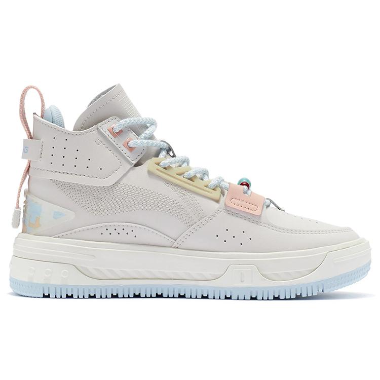 Li Ning Textile, Synthetic Leather Slip Resistant, Abrasion Resistant, Height Increasing Mid Top Skateboard Shoes AGCR430-4