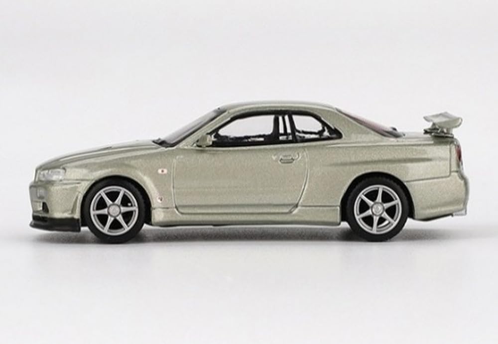 Sunrich MINI GT Nissan Skyline R34 II Nur Millennium Jade Finished Model 1/64 GT-R V-Spec (Right-Hand Drive) MGT01003-R