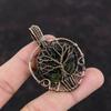 Tree Of Life Moldavite Pendant Copper Wire Wrapped Pendant Unique Tree Of Life Jewelry Gemstone Pendant Handmade Copper Jewelry Gift For Her