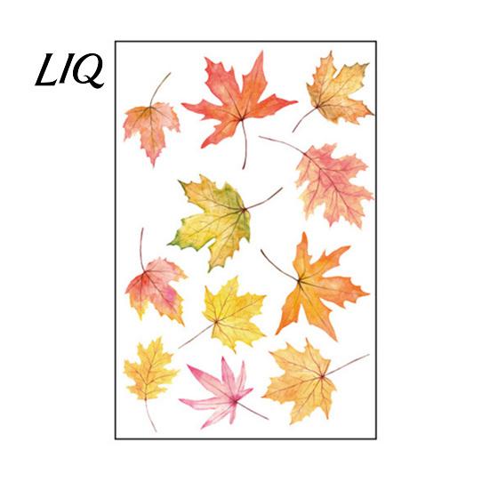 Easy Apply Thanksgiving Party Decor 9 Sheets Fall Woodland Animals Window Clings, Autumn Maple Leaf Pumpkin Removable Decals Squirrel Fox Rabbit Glass