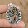 Easter Deal 925 Silver Oval Honey Dendrite Opal Gemstone Wedding Pendant Jewelry