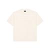 Ss24 Einfaches Logo Jacquard Rundhals Kurzarm T-Shirt Herren Oberteile Weiß 3D1T94-1JWZZ-0154