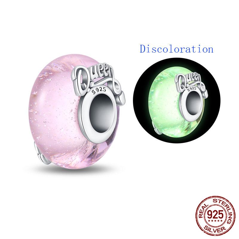 Compatible With Charm Bead Charms Ideal For Authentic Bracelets With 3mm Bracelets Diy Sea Blue Glass Bead Charms Copper Jewellery Making Ideal For Wo