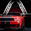 2Pcs Monster Claw Markings Car Headlights Stickersstripe Scratchesdecalsvinyl Suitable For Sportspickup Trucksmotorcycles