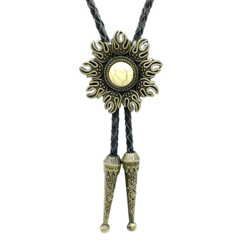 Herren Western Cowboy Geflochtene Kordel Bolo Krawatte Hemdkragen Krawatte Schmuck Halskette