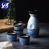 Japanese Simple Sake Wine Cups Ceramic Vintage Wine Bottle Flagon Liquor Spirits Mug Household Drinkware Bar Set