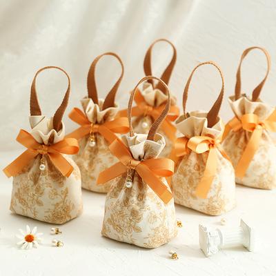 10pcs Wedding Candy Bags Gifts Packaging Boxes Wrapping Pouch Handheld Gift Bag Candy Bag Wedding Party Event Festive Supplies