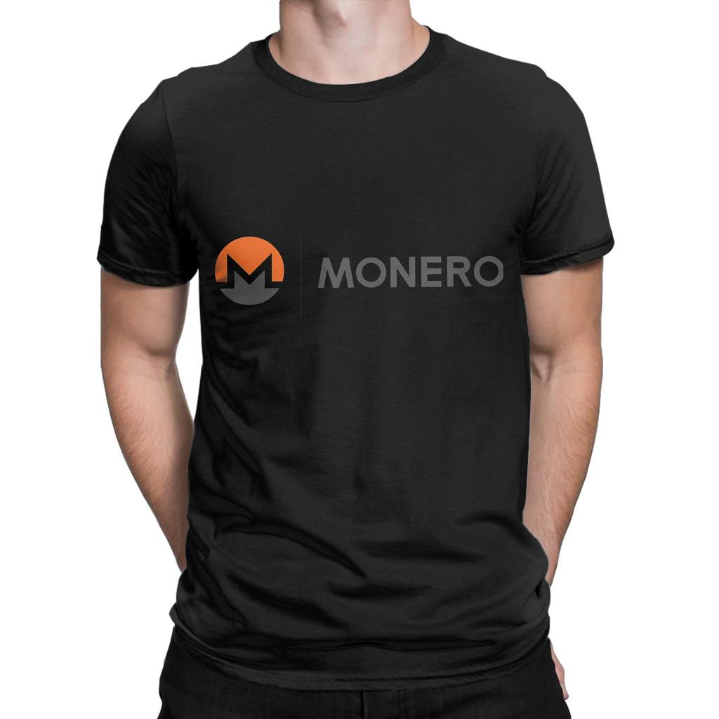 Monero XMR Logo Design Novelty 100% Cotton T-Shirt Monero XMR Tops Tees For Men