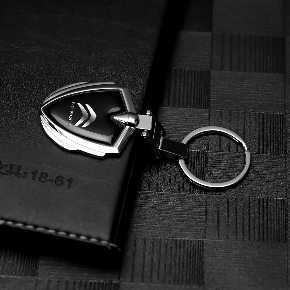 Car Styling Logo Metal Badge Keychain Key Decoration Accessories For Citroen C4 C3 C5 C1 C2 Berlingo Celysee Cactus Picasso Saxo