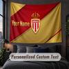 Custom Name Text Tapestry,Monaco FC Decorative Wall Hanging, Background Tapestry For Home Bedroom