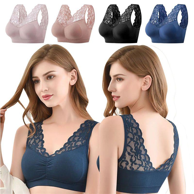 Women Lace Sexy Sports Bra Breathable Elastic Push Up Yoga Fitness Top For Ultimate Comfort