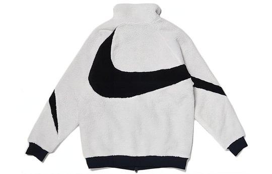 Nike Big Swoosh Reversible Boa Jacket Asia Sizing White Black BQ6546-114