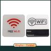 WIFI Free Wi-Fi Sign Plaque Signage Signs Plate Sticker Public Place Acrylic Wall Stickers for Hotel Restaurant Public Shoppe