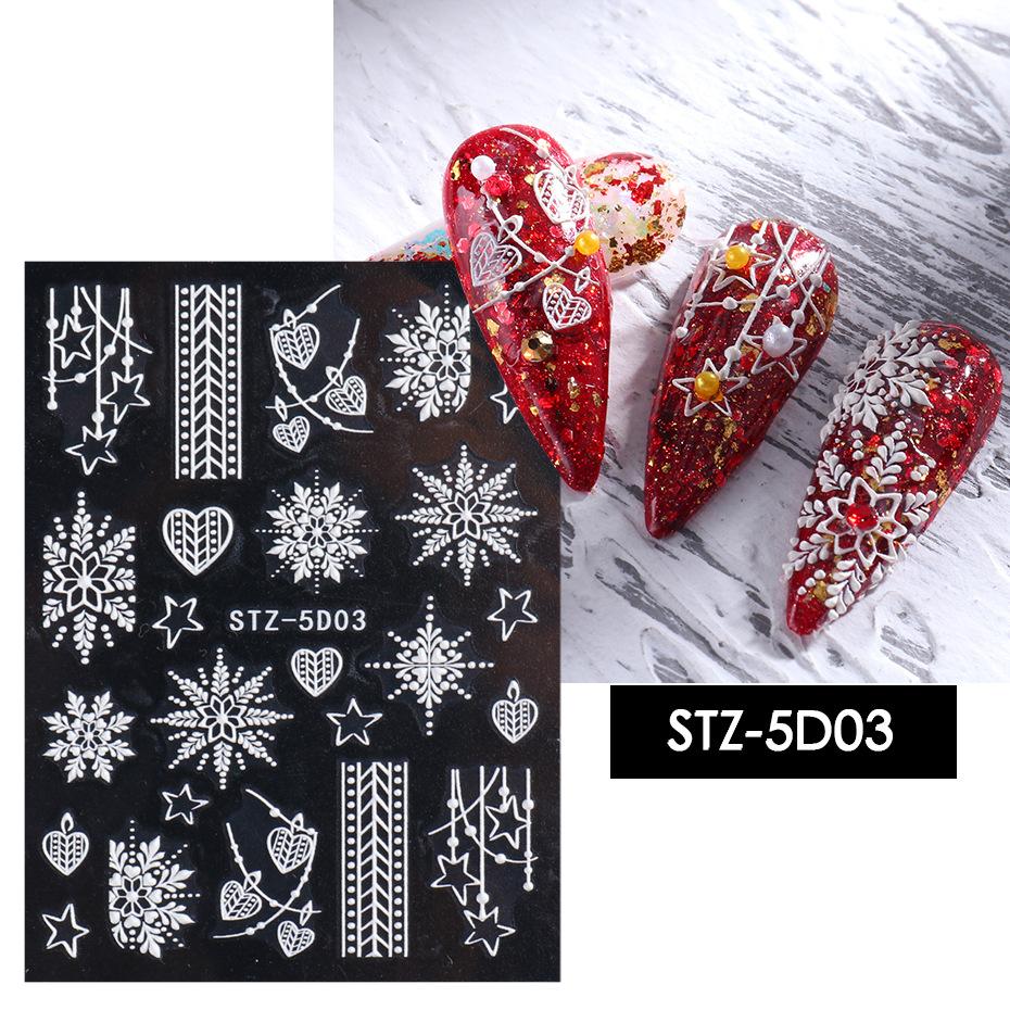 Abstract Line DIY Nail Stickers for Women Girls Nail Art Decorations Rose Gold Spring 3D Sliders for Manicure Nail Polish Decals