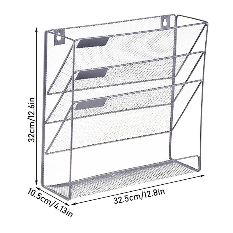 File Holder Wall Mounted Space-Saving Desktop Folder Rack Space-saving Mail Paper Organizer For Documents Multifunctional Folder