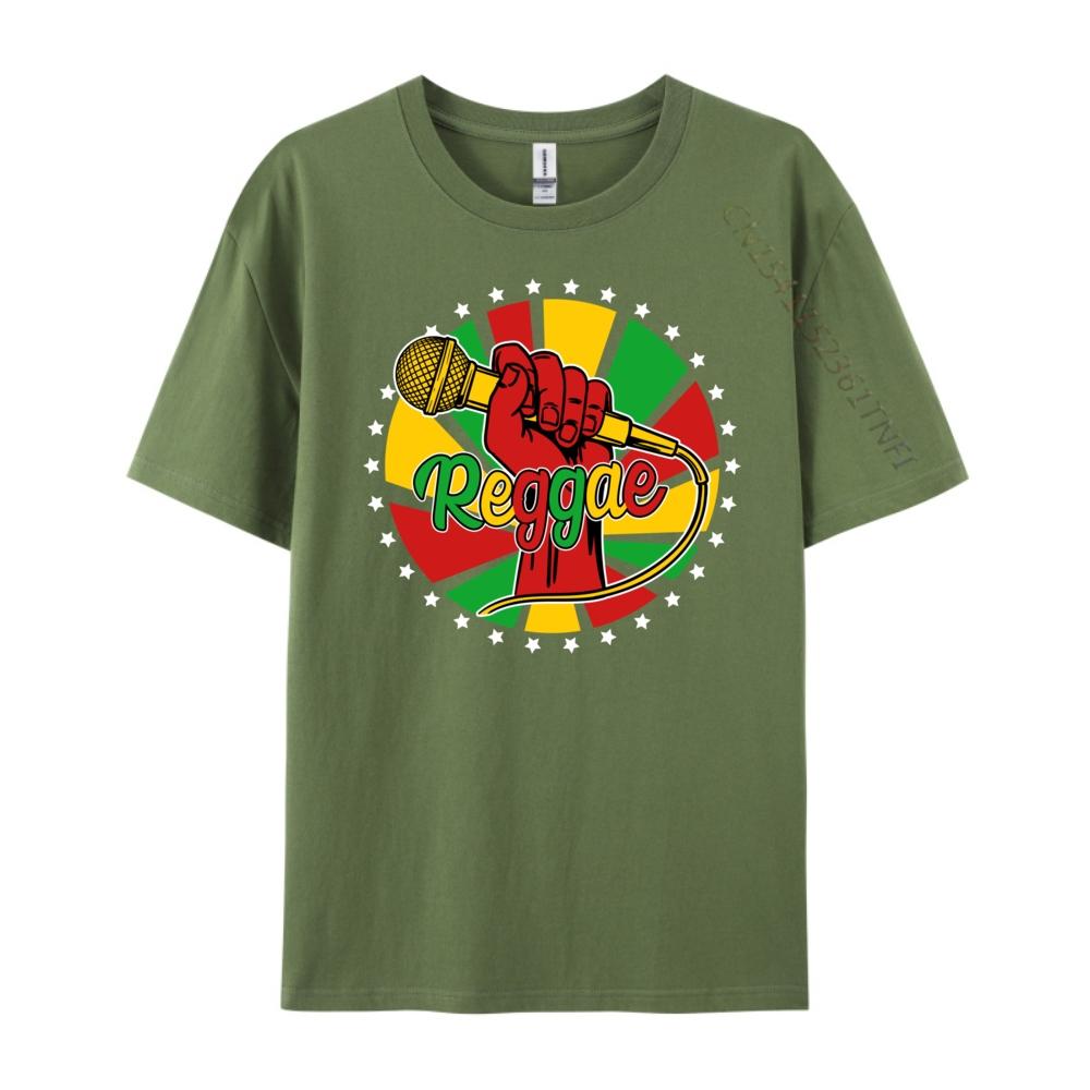 Cool Reggae Music Reggaeton Ragga Jamaica Rastafari Clothing Woman Mens Clothes Plus Size Print Tshirt