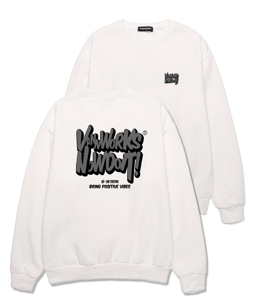 VANNWORKS Bring Now Oversized Sweatshirt (Vls0087) White