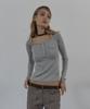 SETUP-EXE Sleeveless Layered Top / Melange Gray