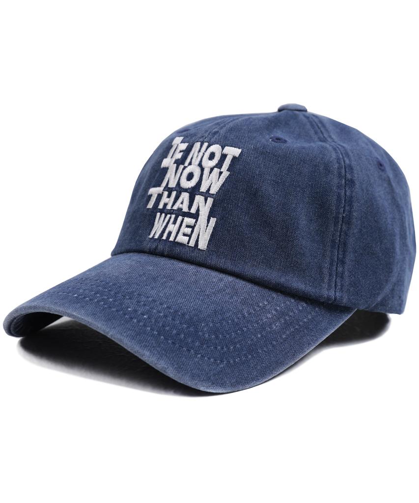 WHEN YOU MOVE Pigment Slogan Ball Cap Red