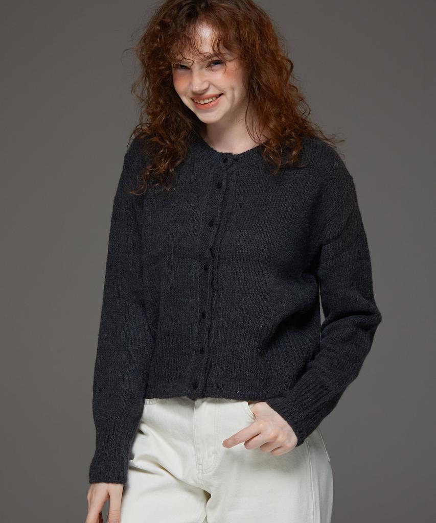 Awesome Studio Soft Mohair Cardigan Charcoal