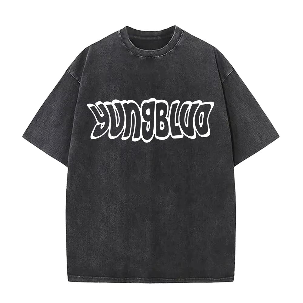 Vintage Washed Yungblud IDOLS The World Tour T Shirts Mens Women Hip Hop High Quality Gothic Oversized Tshirts Streetwear
