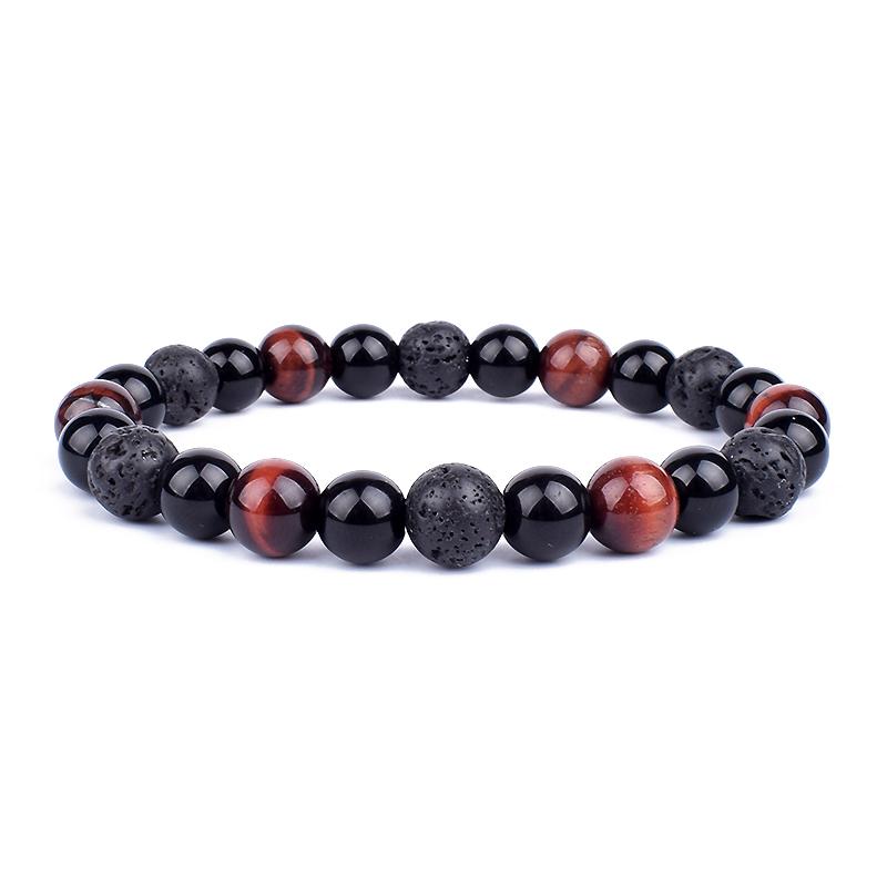 Natural Tiger Eye Obsidian Hematite Beads Bracelets Men Magnetic Health Protection Balance Bracelets Women Healing Soul Jewelry