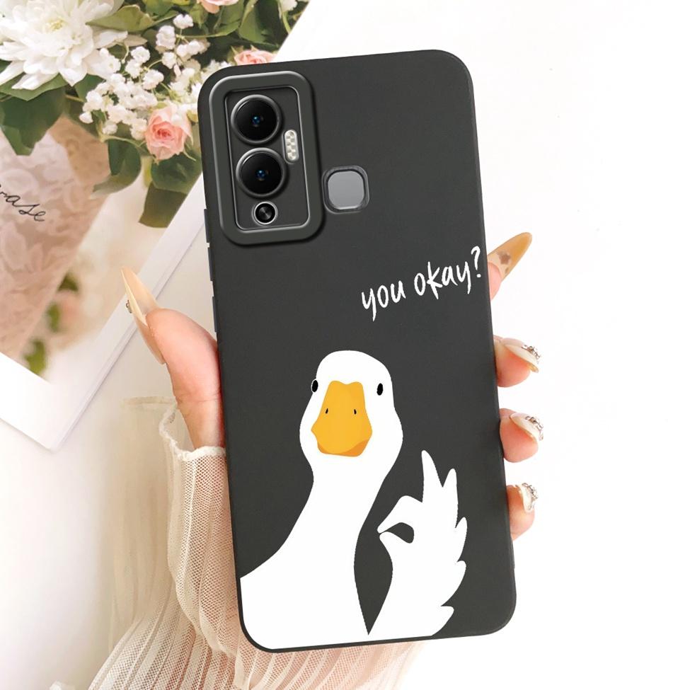 Casing For Infinix Hot 12 Play Cover Fashion Cartoon Cute Funny Painted Silicone Phone Case For Infinix X6816 X6816C