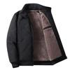 Winter Coat Men's Stand Up Collar Windproof Clothes with Thick Velvet Cotton Clothing