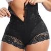 Shaper Nohavičky Sexy čipkované Shapers Body Shaper so zipsom Nohavičky s dvojitým ovládaním Ženy Shapewear Sexy čipkované cvičky v páse
