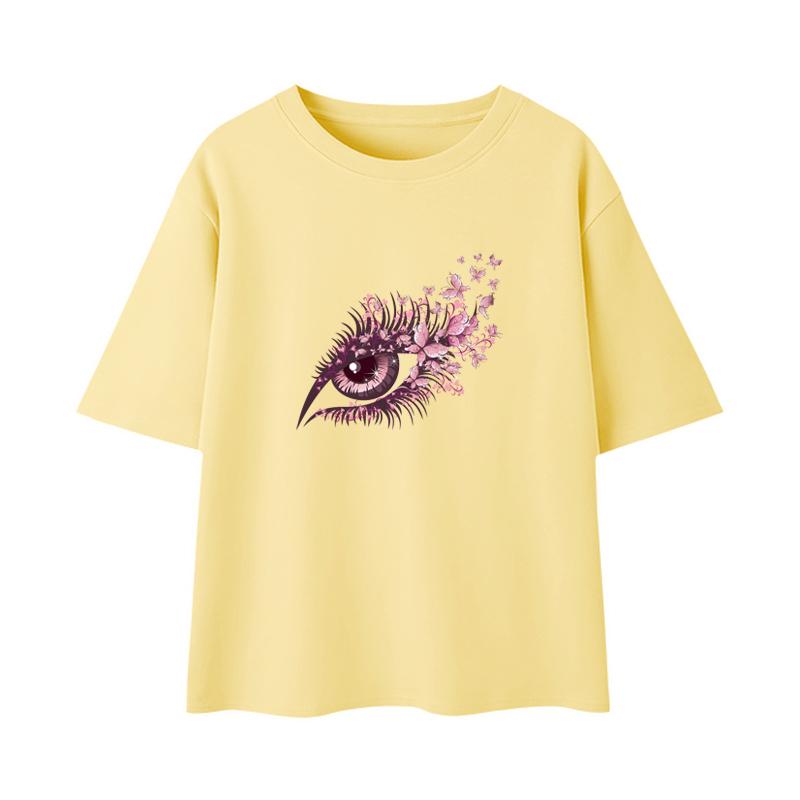 Autocollants yeux roses, patchs thermiques pour T-Shirt, sweat à capuche, presse à chaud, appliqués sur les vêtements, bricolage, fer sur les patchs